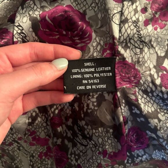 Guess Gray Genuine Leather Belted Jacket M - Picture 7 of 9